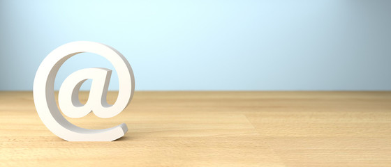 3D illustration. Massive sign of ET in a blue room. Modern conceptual interior. Background for banner