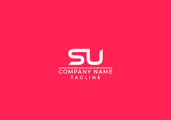 S U logo abstract letter initial based icon graphic design in vector editable file.