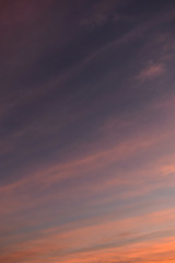 colorful cloud above dramatic dusk sky