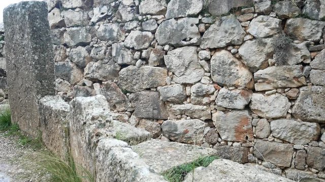 archaeological site of Mycenae and Megalithic Walls of citadel. Argolis, Peloponnese, Greece