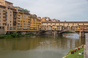 Arno river and Ponte Vecchio bridge, Florence, Italy