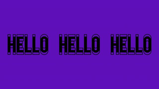 Hello Hi kinetic animated text. Great for social media background or insert splash of color into your edit.