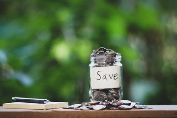 Saving money concept for investing and for the future.