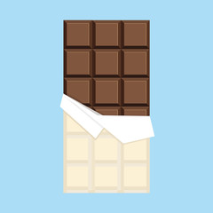 chocolate bar vector minimal flat design