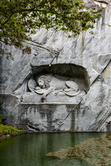 The monument of dying lion in the Luzern, Switzerland