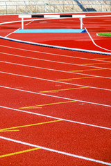 Athletic running track for running race. Sport and excercise concept.