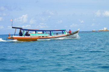 Obraz premium boat in the sea