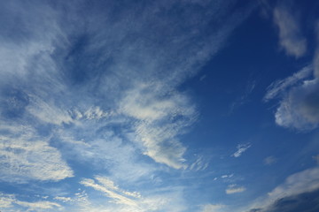dramatic white cloud on blue sky, nature background