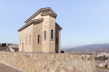 The Christian church stands on the territory of the monument Chronicle of Georgia, located near Tbilisi sea in Georgia