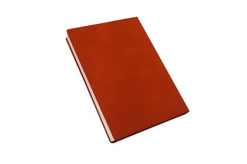 red diary on a white background. isolate