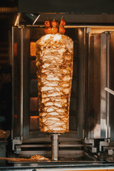 Traditional Turkish Doner Kebab meat. Shawarma or gyros. 