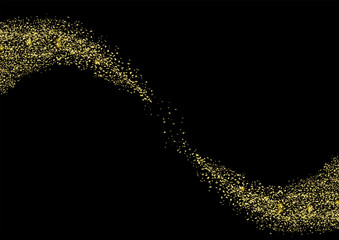 Fototapeta premium Glitter wave with Sparkles magic pieces of golds