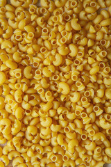 Top view Heap of various uncooked pasta