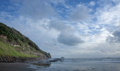Fototapeta na wymiar Muriwai Beach coast. Auckland New Zealand. Ocean.