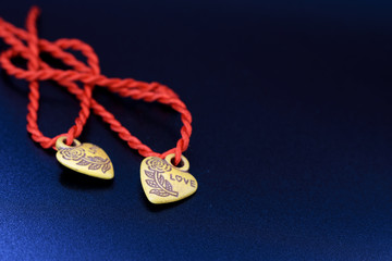 Composition for Valentine Day with two hearts