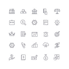 Line icons set. Finance pack. Vector Batch