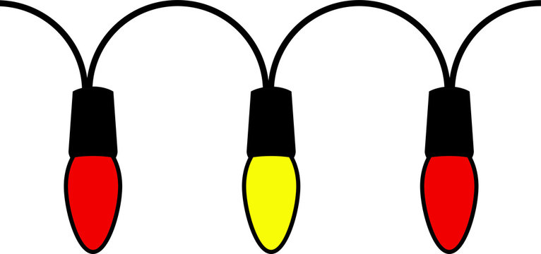 Christmas light icon - vector illustration