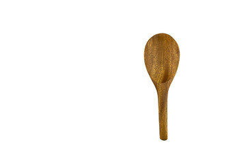 Wooden spoon isolated on white background