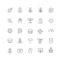 Line icons set. Finance pack. Vector Batch