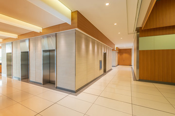 Empty hallway or lobby in a modern office or apartment.