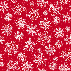 Snowflakes decorative seamless pattern