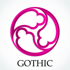 purple gothic window ornamental logo