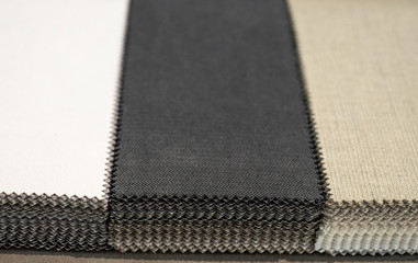 Upholstery fabric samples. Fabric for a furniture upholstery. Textile industry background
