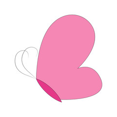 Butterfly design. Vector Beautiful Butterfly isolated on white background. Butterfly - vector icon.