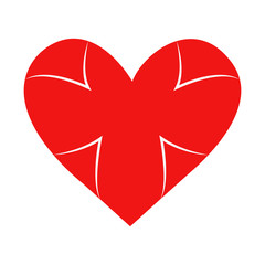 Vector heart of outline hand drawn heart icon. Illustration for your graphic design.