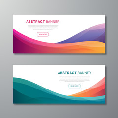 Naklejka premium Abstract gradient design banner template