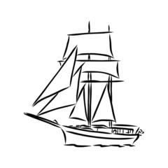 ship isolated on white background