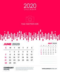 Calendar 2020 design, Vector Calendar