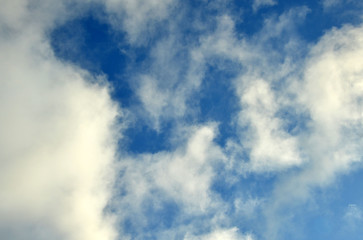 Altocumulus Clouds on a blue sky.
