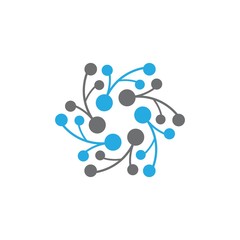 Molecule logo vector icon