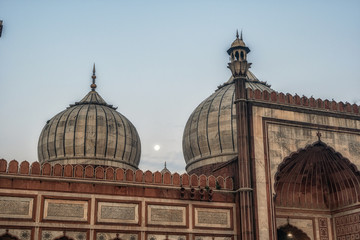 moon over a dome