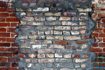 old brick wall as background
