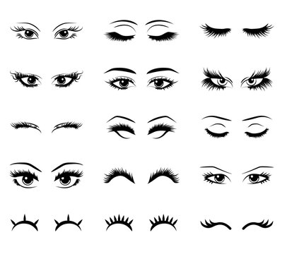 Eyelash vector set collection graphic clipart design
