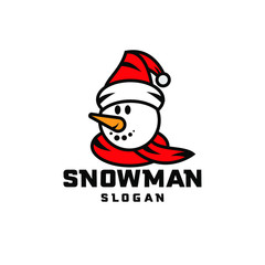 Snowman character logo design