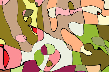 Ornament graphics- mathematic pattern