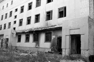 Abandoned construction site of hospital. Abandoned at 1991,during Ukrainian undependence crisis. Kiev,Ukraine