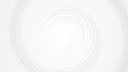 White gray circles abstract background.3D illustration with paper cut style.