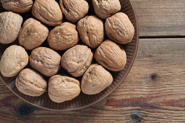 Walnuts on a plate