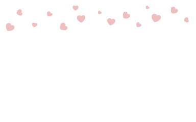 Valentines day banner hearts pink vector illustration