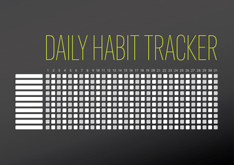 Daily habit tracker template