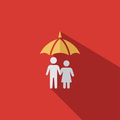 family insurance flat vector icon - ui icon vector