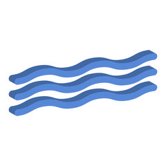 Water icon.Isometric and 3D view.
