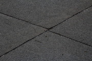 Diagonal floor tiles