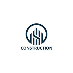 Building Construction Real Estate Logo Template Vector Icon