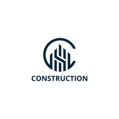 Building Construction Real Estate Logo Template Vector Icon