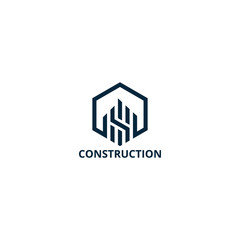 Building Construction Real Estate Logo Template Vector Icon